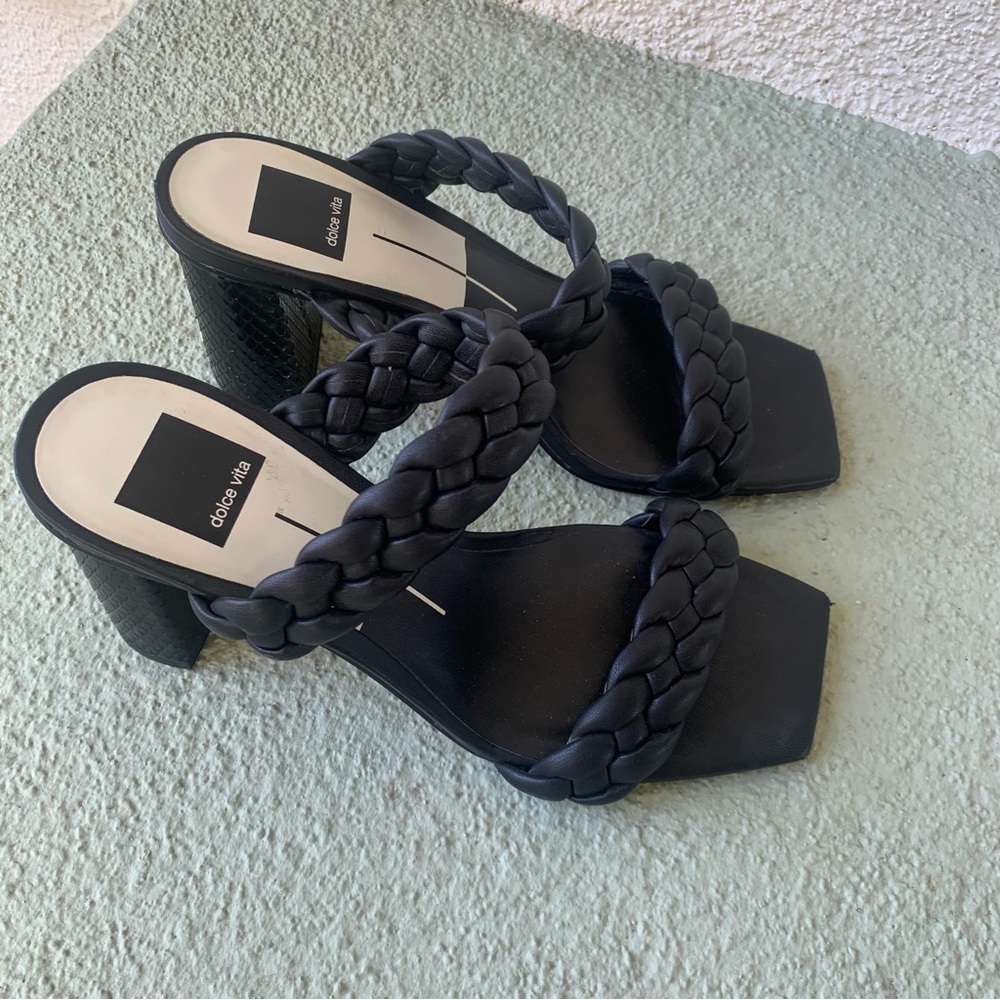 Dolce Vita Nairi Braided Strappy Sandal Black Size 8.5